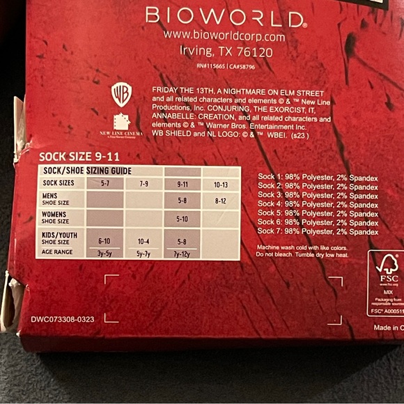 NEW Halloween 7 days of horror sock set gift - Picture 4 of 4